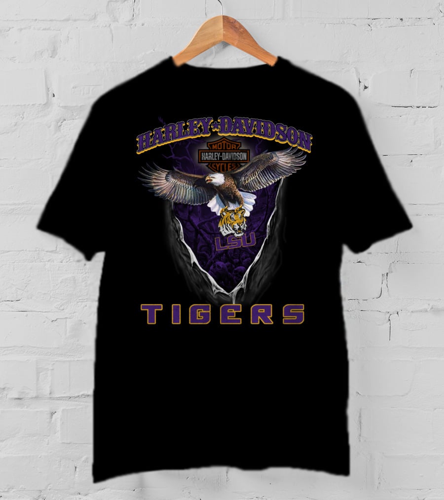 Harley Davidson Motor Lsu Tigers T-Shirt