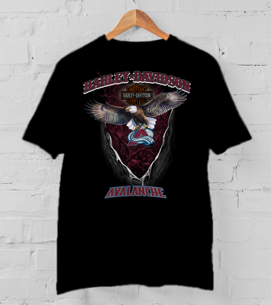 Harley Davidson Motor Cycles Colorado Avalanche T-Shirt