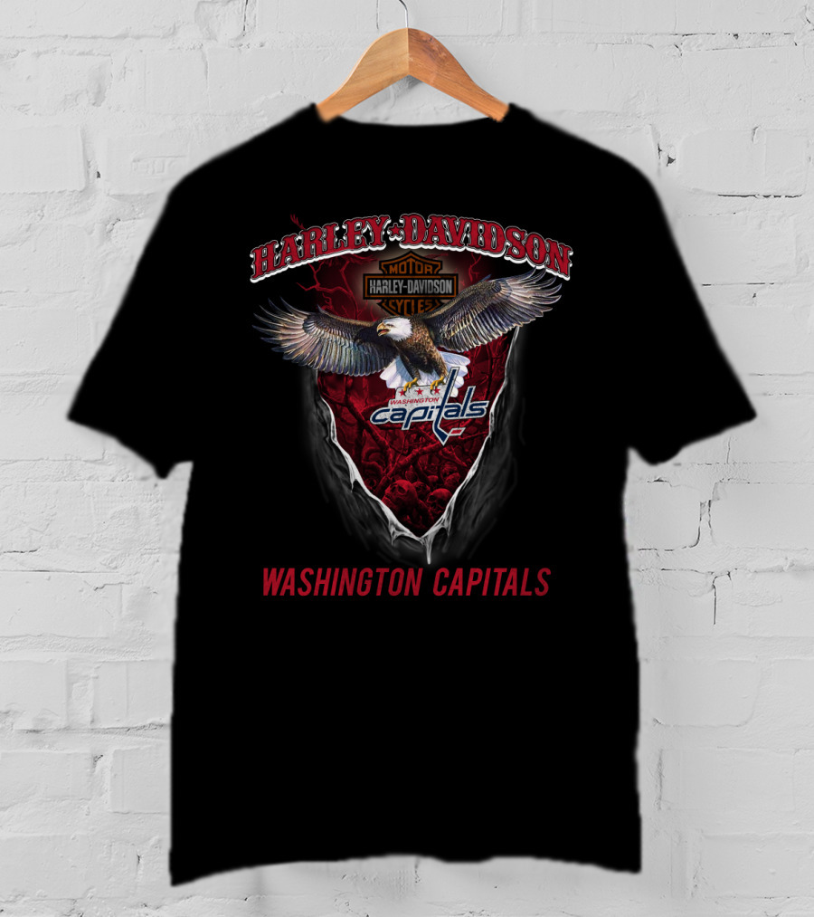 Harley Davidson Motorcycle Washington Capitals T-Shirt