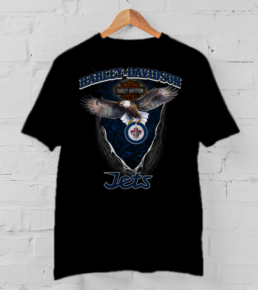 Harley Davidson Winnipeg Jets Nhl Eagle T-Shirt