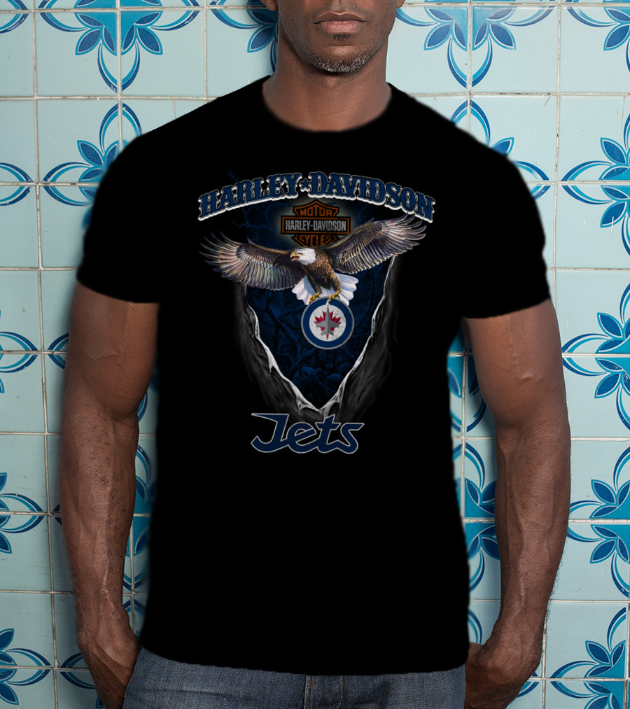 Harley Davidson Winnipeg Jets Nhl Eagle T-Shirt