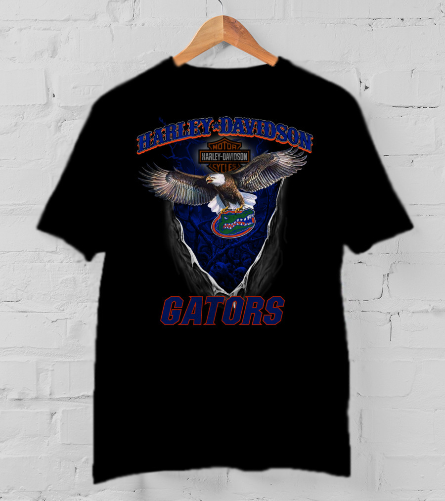 Harley Davidson Motor Florida Gators Eagles T-Shirt
