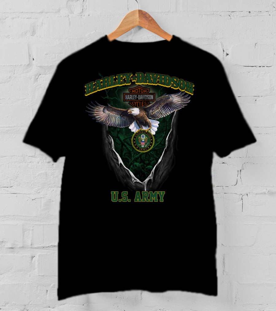 Harley Davidson Motor Cycles United States Army U.s. Army T-Shirt