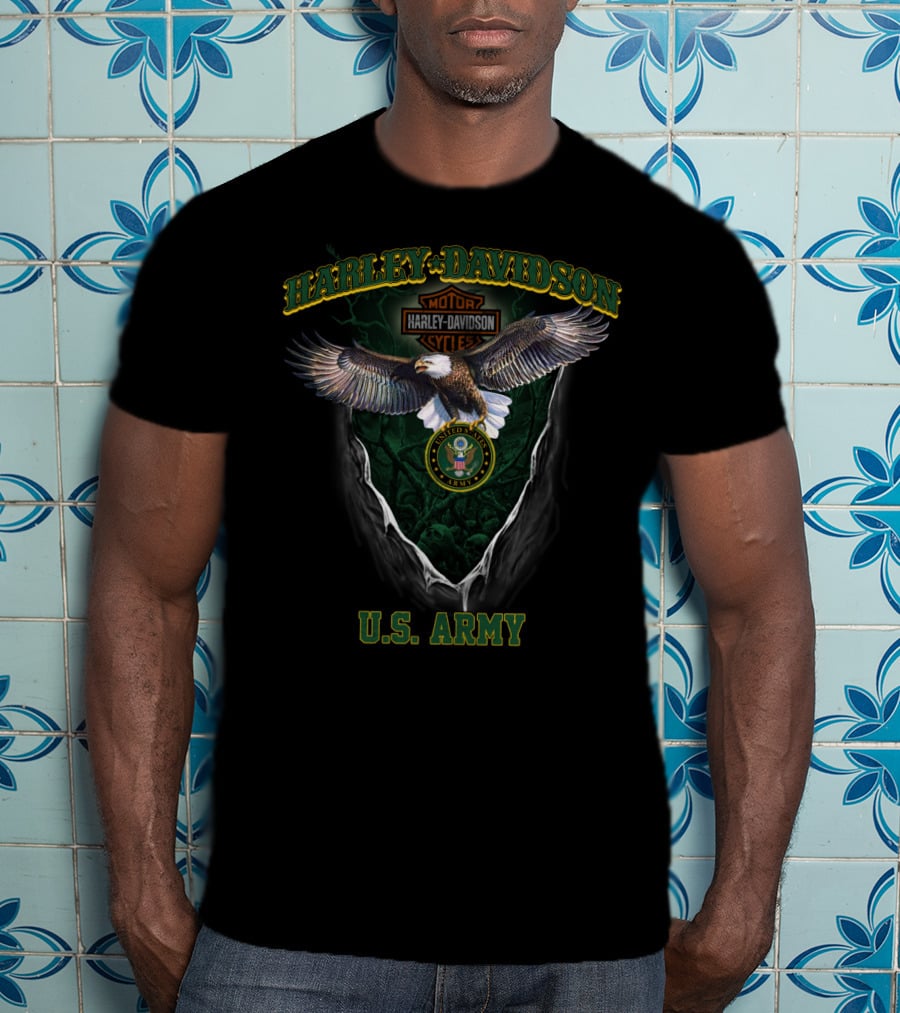 Harley Davidson Motor Cycles United States Army U.s. Army T-Shirt