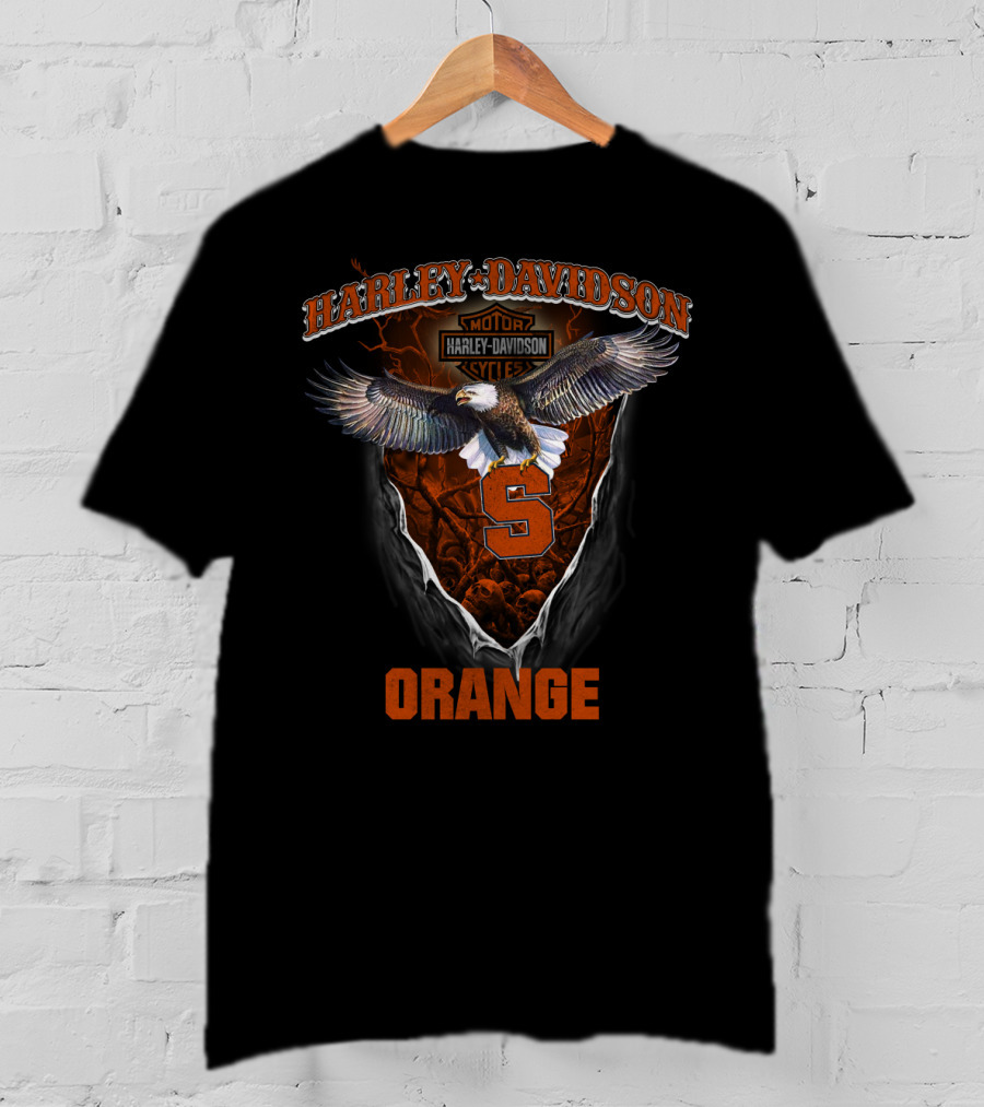 Harley Davidson Motorcycle Eagle Syracuse Orange T-Shirt