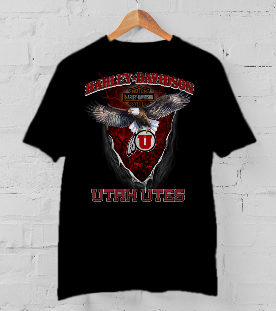 Harley Davidson Motor Cycles Utah Utes T-Shirt