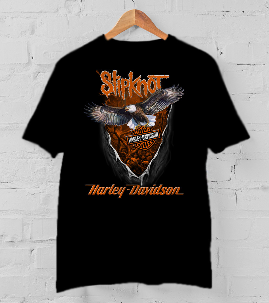 Slipknot Harley Davidson Motor Cycles Eagle T-Shirt