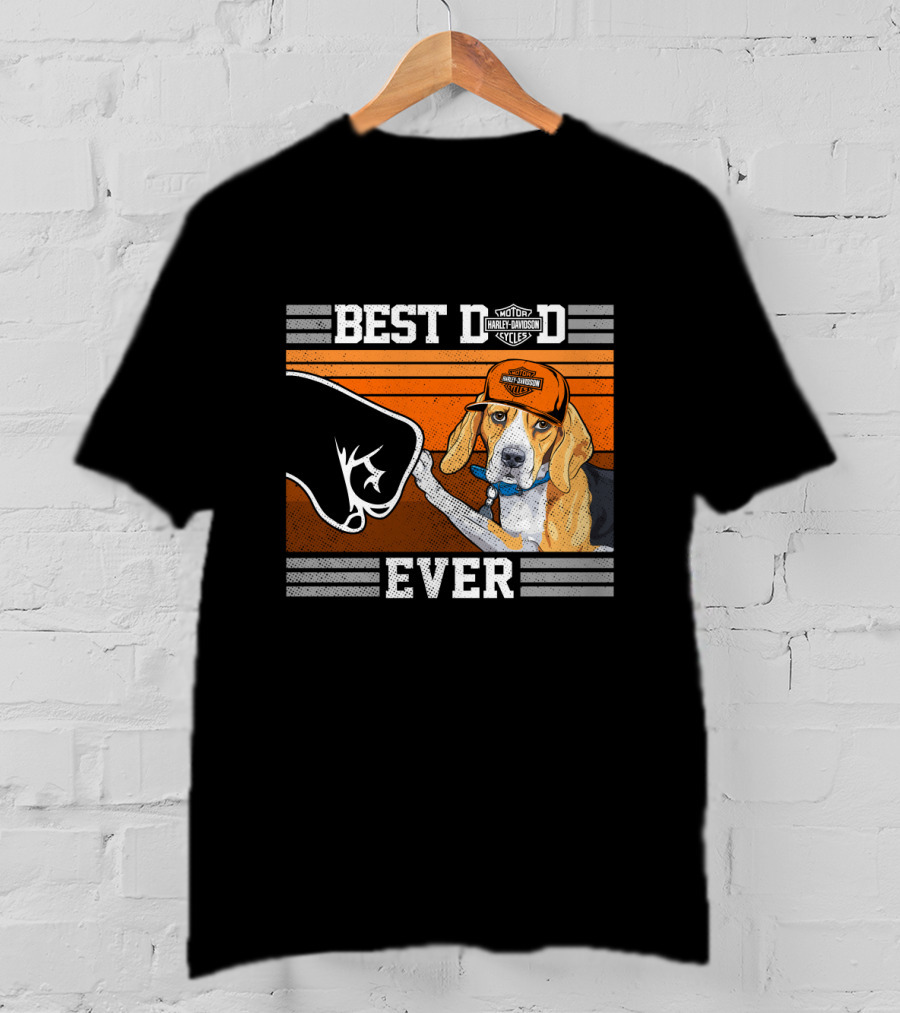 Best Dog Dad Ever Motor Harley Davidson Cycles T-Shirt