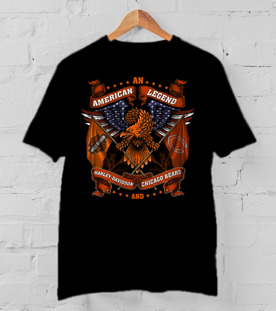 American Legend Harley Davidson Chicago Bears T-Shirt