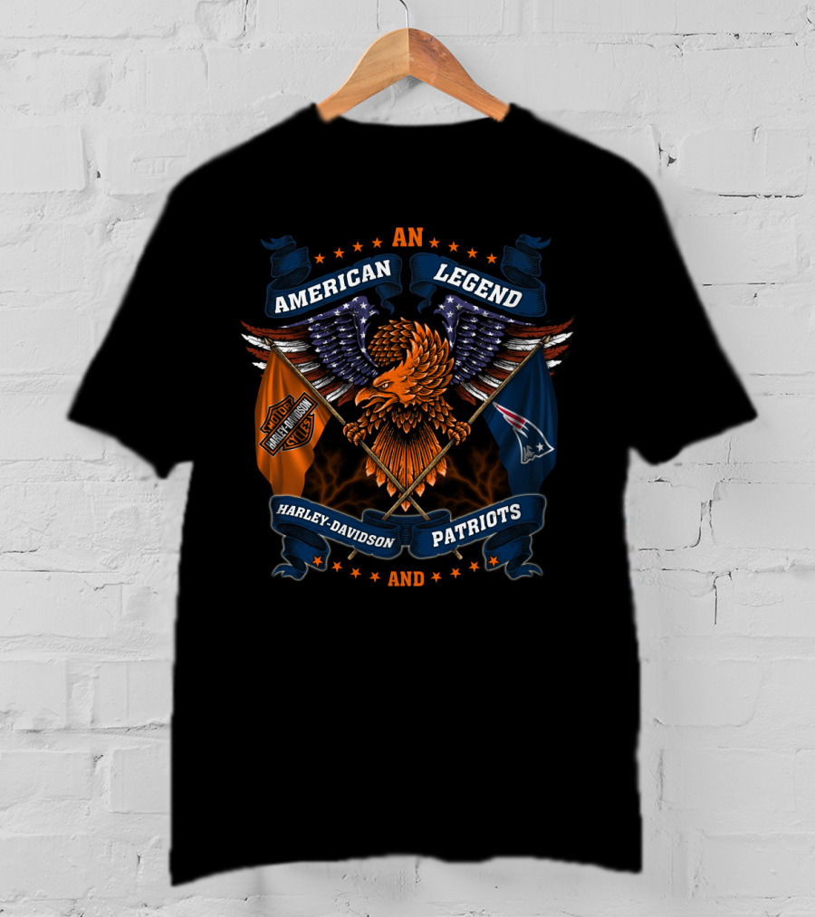 New England Patriots Nfl Harley Davidson An American Legend Patriots T-Shirt