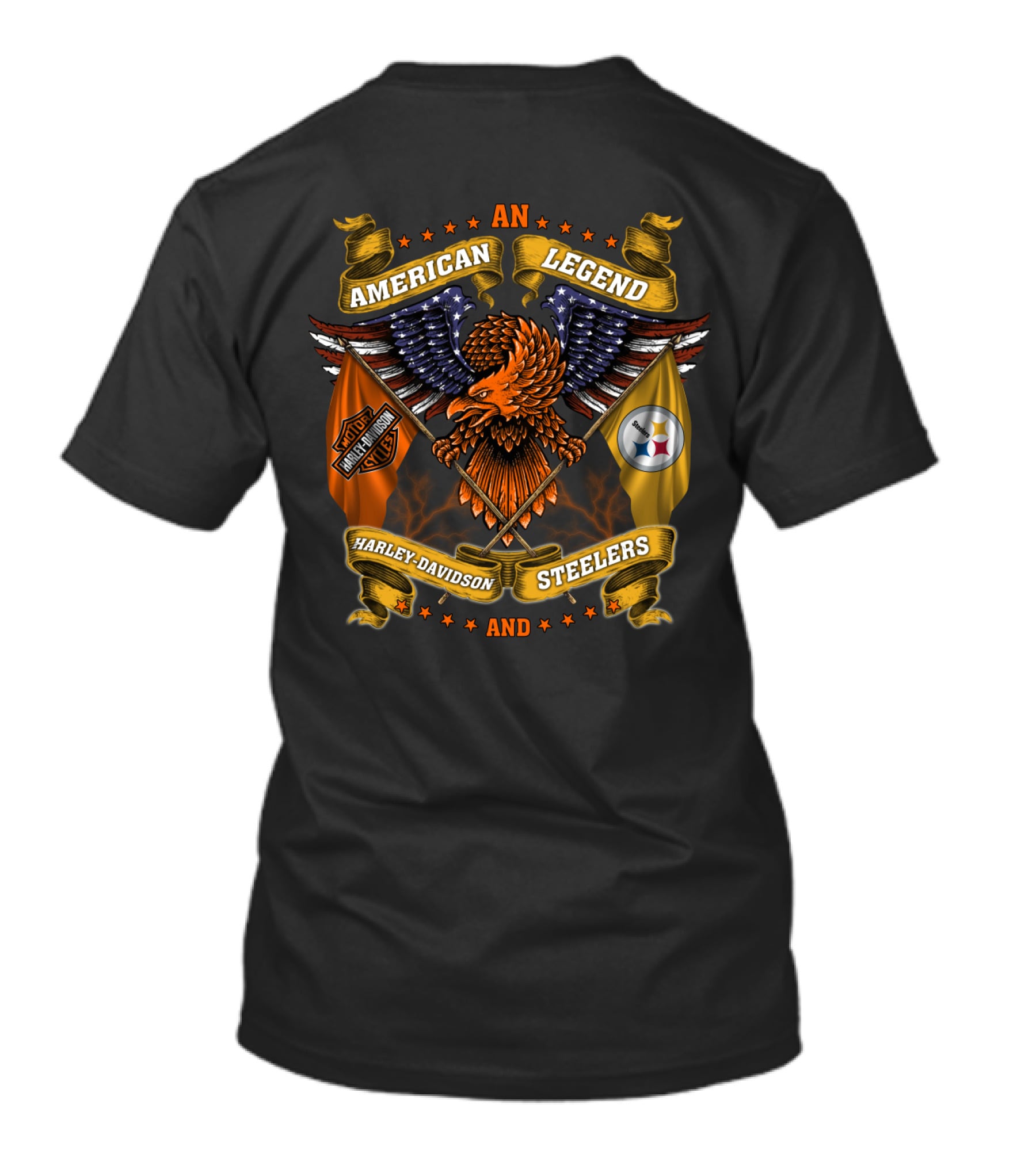 American Legend Harley Davidson Steelers Nfl T-Shirt