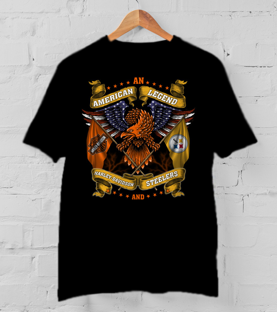 American Legend Harley Davidson Steelers Nfl T-Shirt