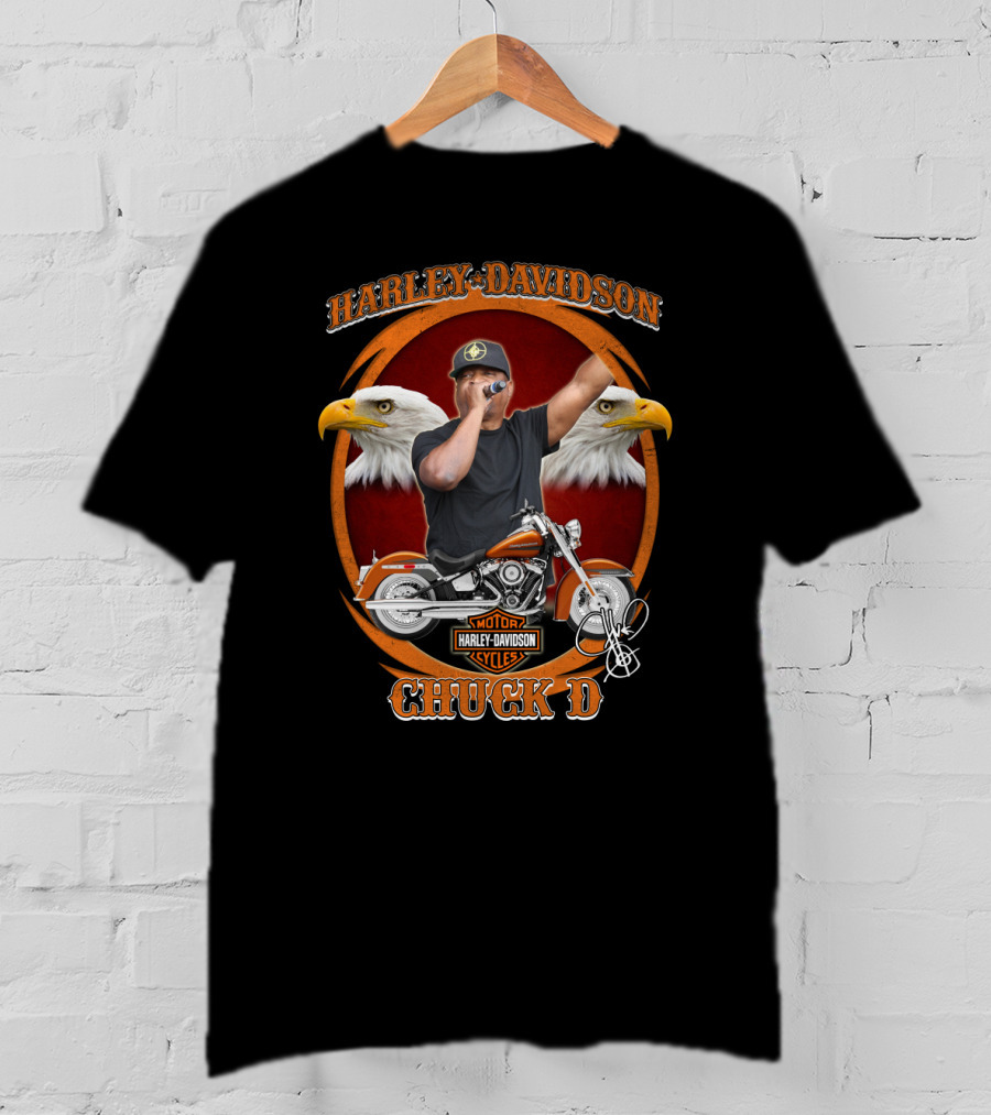 Harley Davidson Motor Cycles Chuck D Eagles Motorcycle T-Shirt