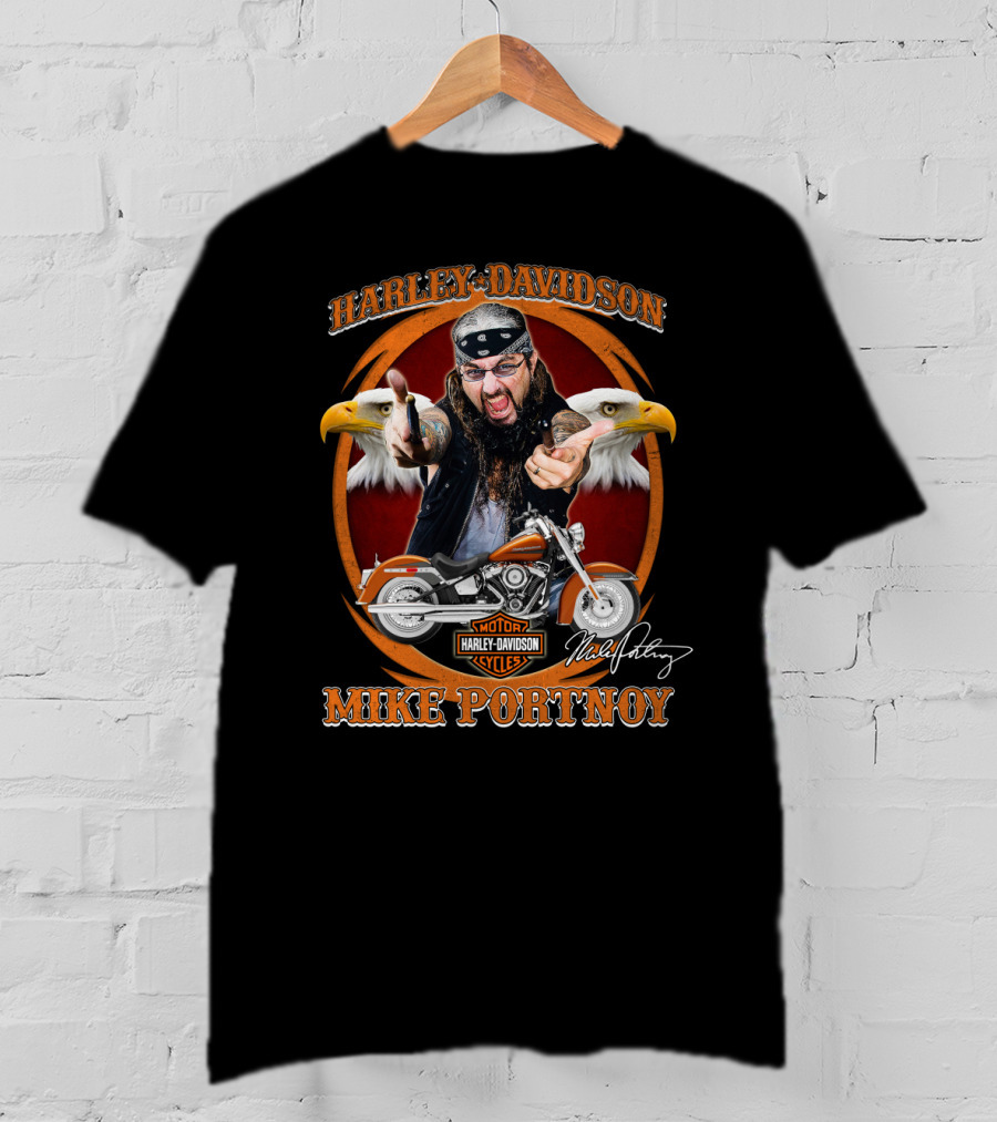 Harley Davidson Motor Cycles Mike Portnoy Eagles T-Shirt