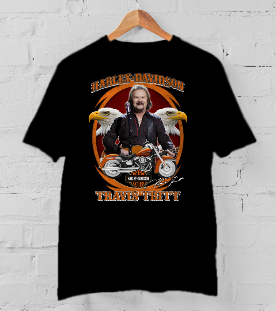 Harley Davidson Travis Tritt Motorcycles Eagle T-Shirt