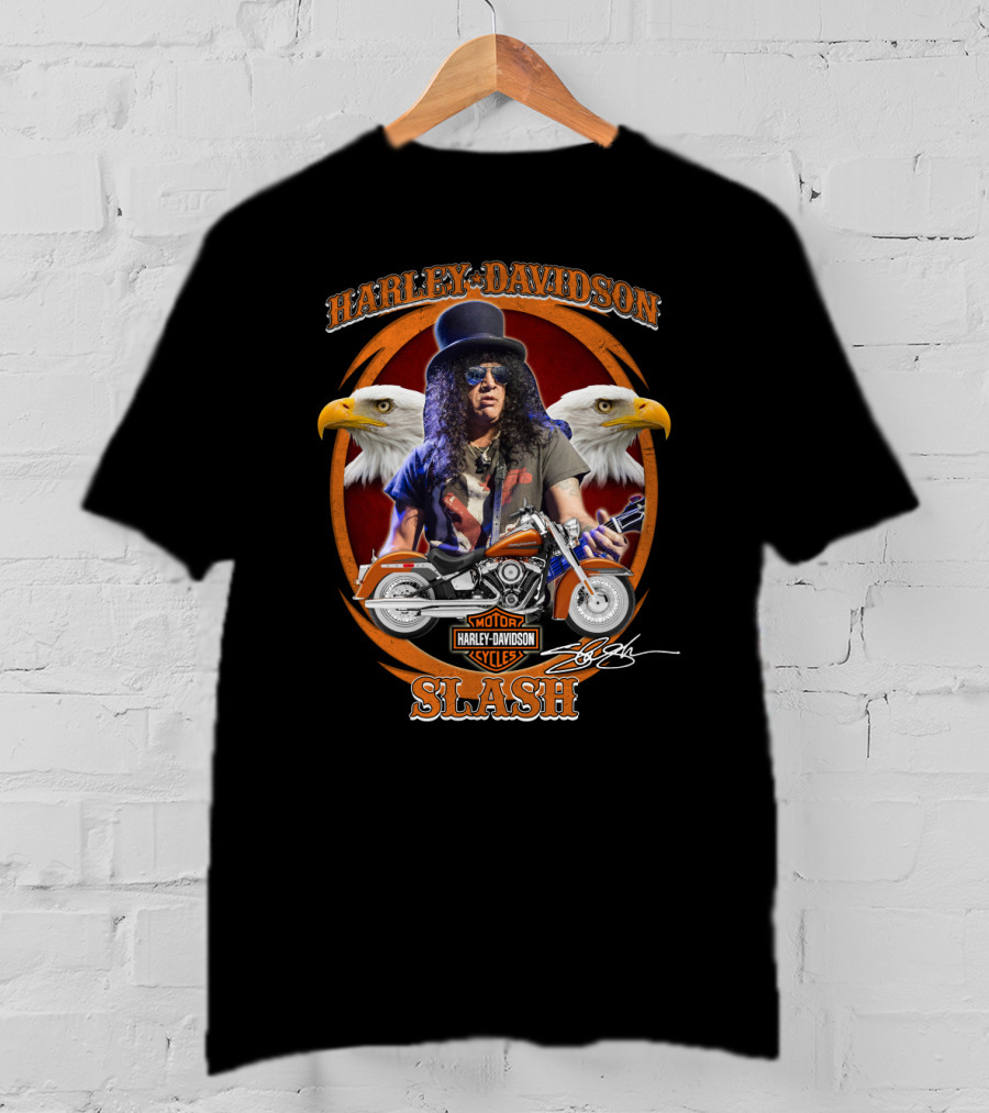 Harley Davidson Motor Cycles Slash Eagles T-Shirt
