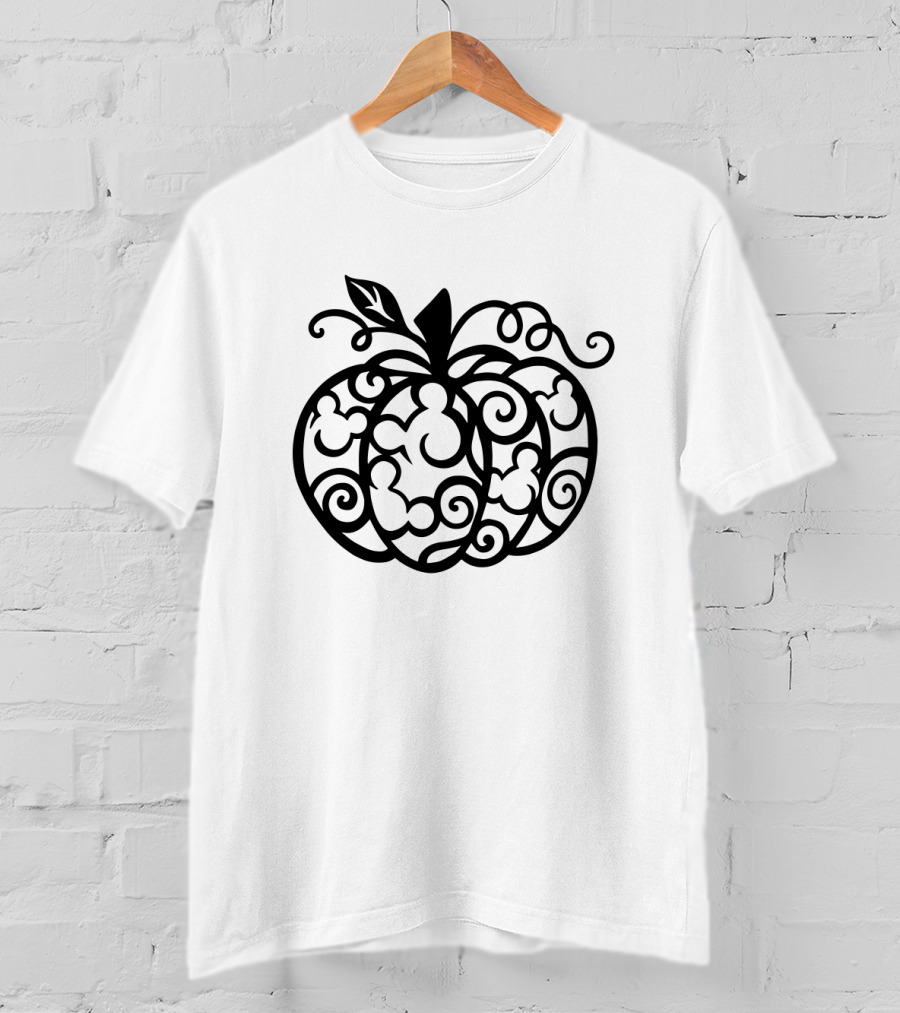 Mickey Mouse Pumpkin Silhouette Halloween T-Shirt