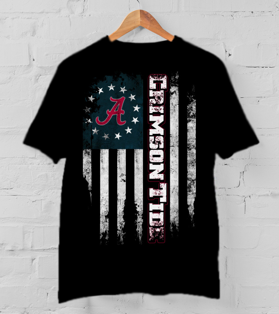 Crimson Tide A Flag Stars Stripes T-Shirt