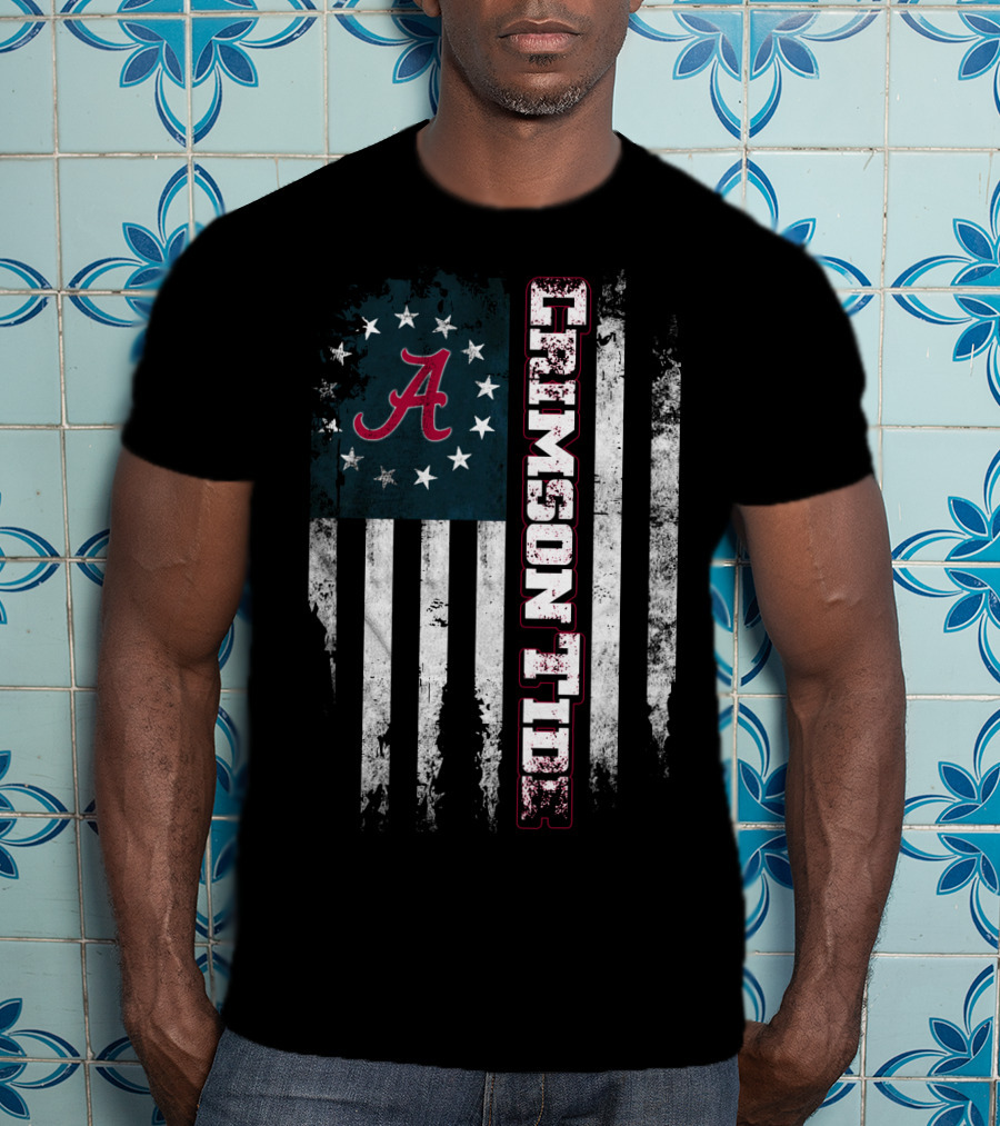 Crimson Tide A Flag Stars Stripes T-Shirt