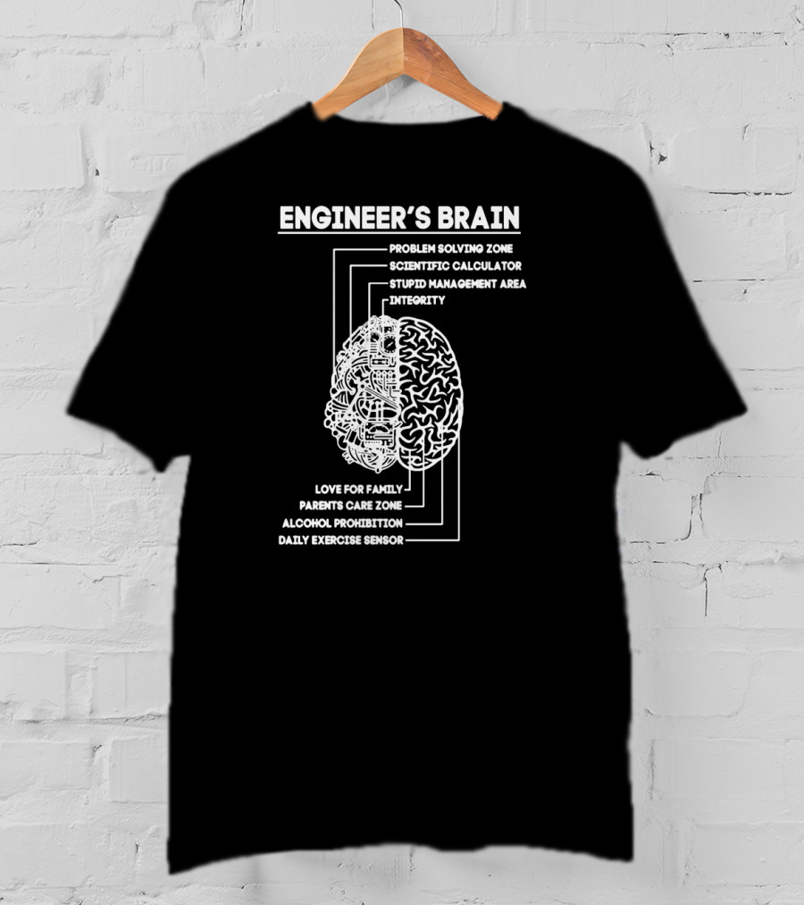 Engineer's Brain Problem Solving Scientific Calculator Love For Family Daily Exercise Sensor T-Shirt