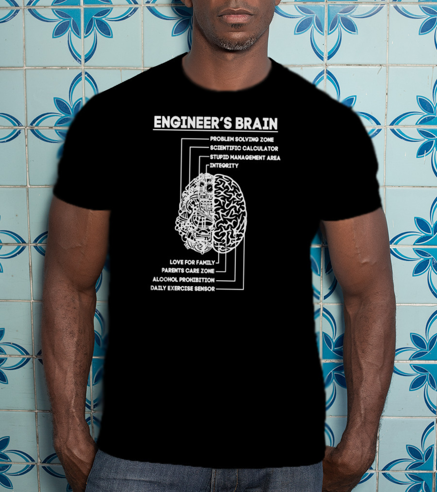 Engineer's Brain Problem Solving Scientific Calculator Love For Family Daily Exercise Sensor T-Shirt