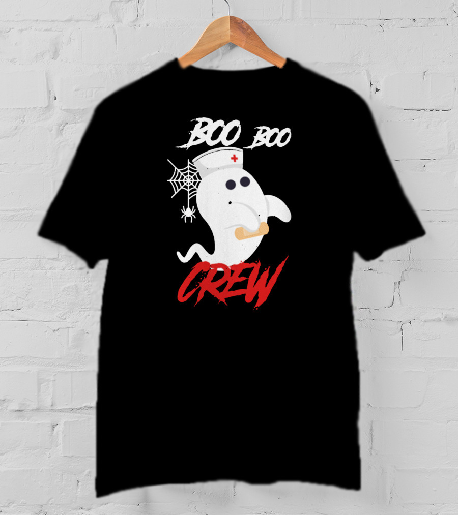 Boo Boo Crew Halloween Nurse Ghost Costume T-Shirt