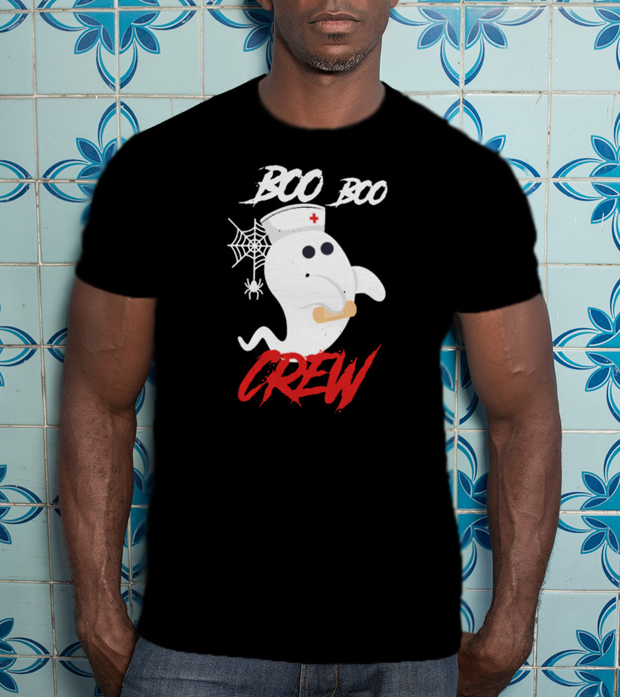Boo Boo Crew Halloween Nurse Ghost Costume T-Shirt