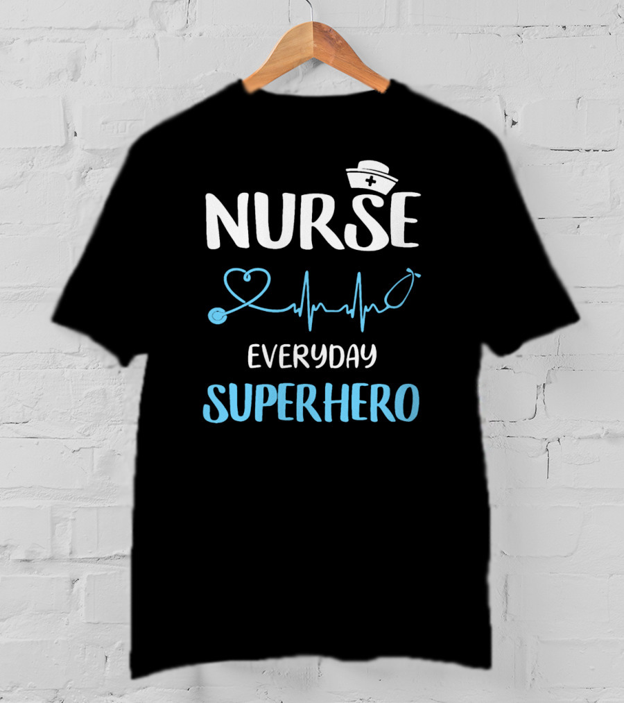 Nurse Everyday Superhero Heartbeat T-Shirt