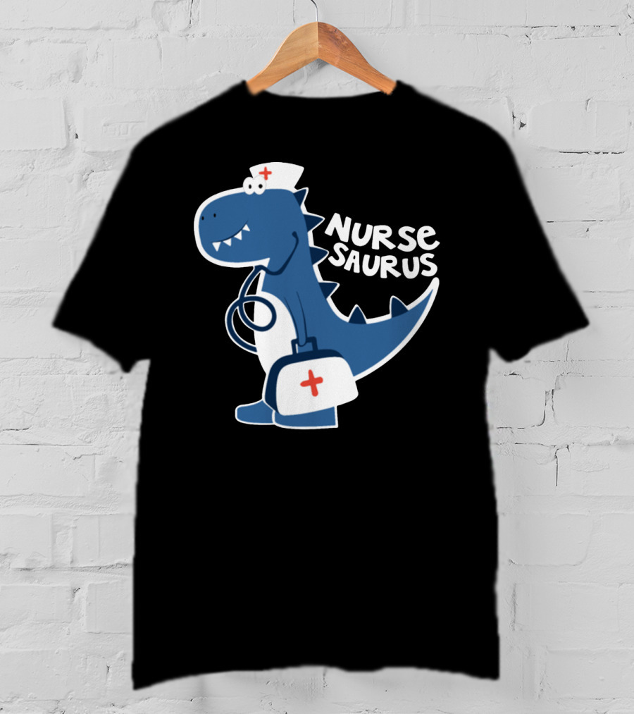 Nurse Saurus With Stethoscope And Medical Bag T-Shirt