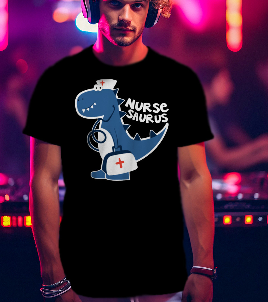 Nurse Saurus With Stethoscope And Medical Bag T-Shirt