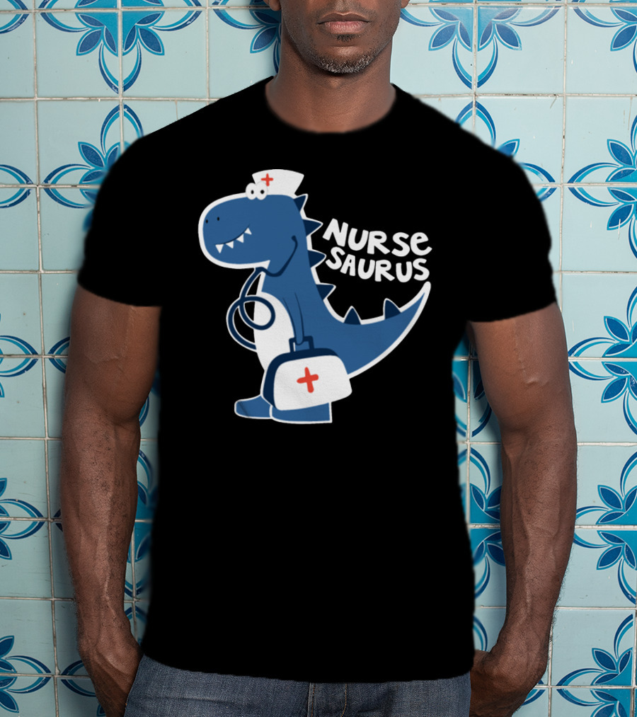 Nurse Saurus With Stethoscope And Medical Bag T-Shirt