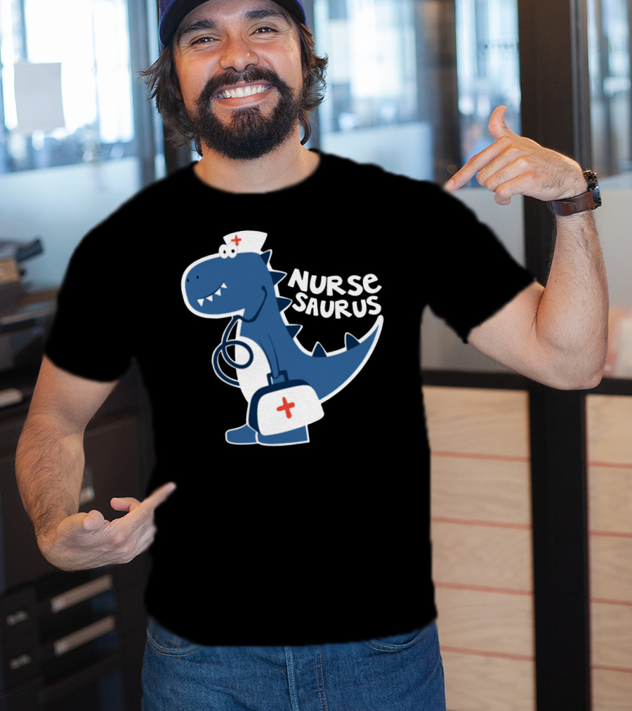 Nurse Saurus With Stethoscope And Medical Bag T-Shirt