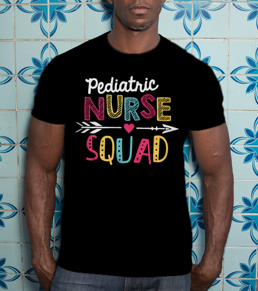 Pediatric Nurse Squad Arrow Heart Cute Children T-Shirt