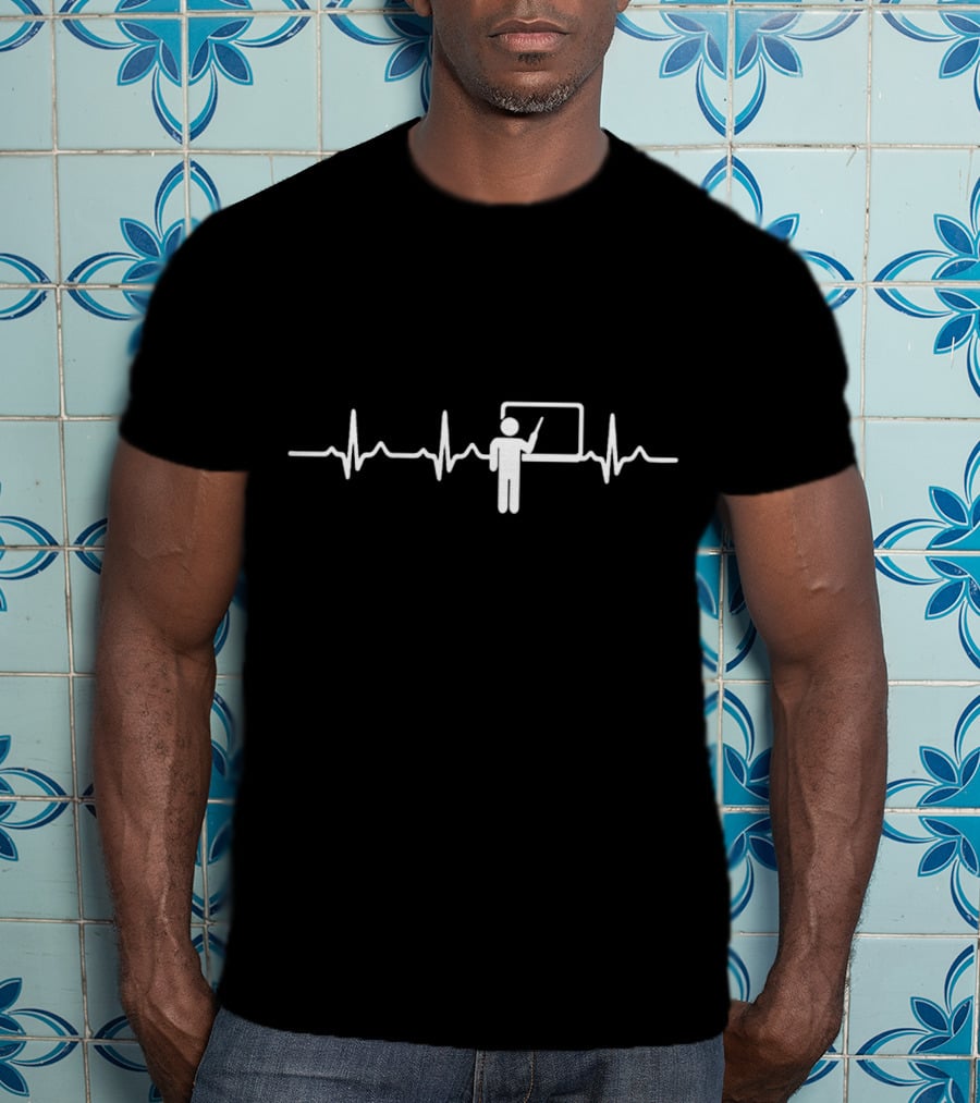 Teacher Teach School Fun Idea Student Heartbeat Classroom T-Shirt