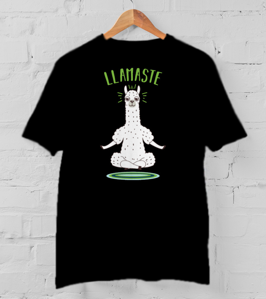 Llamaste Mindfulness Animal Lover Llama In Yoga Pose T-Shirt