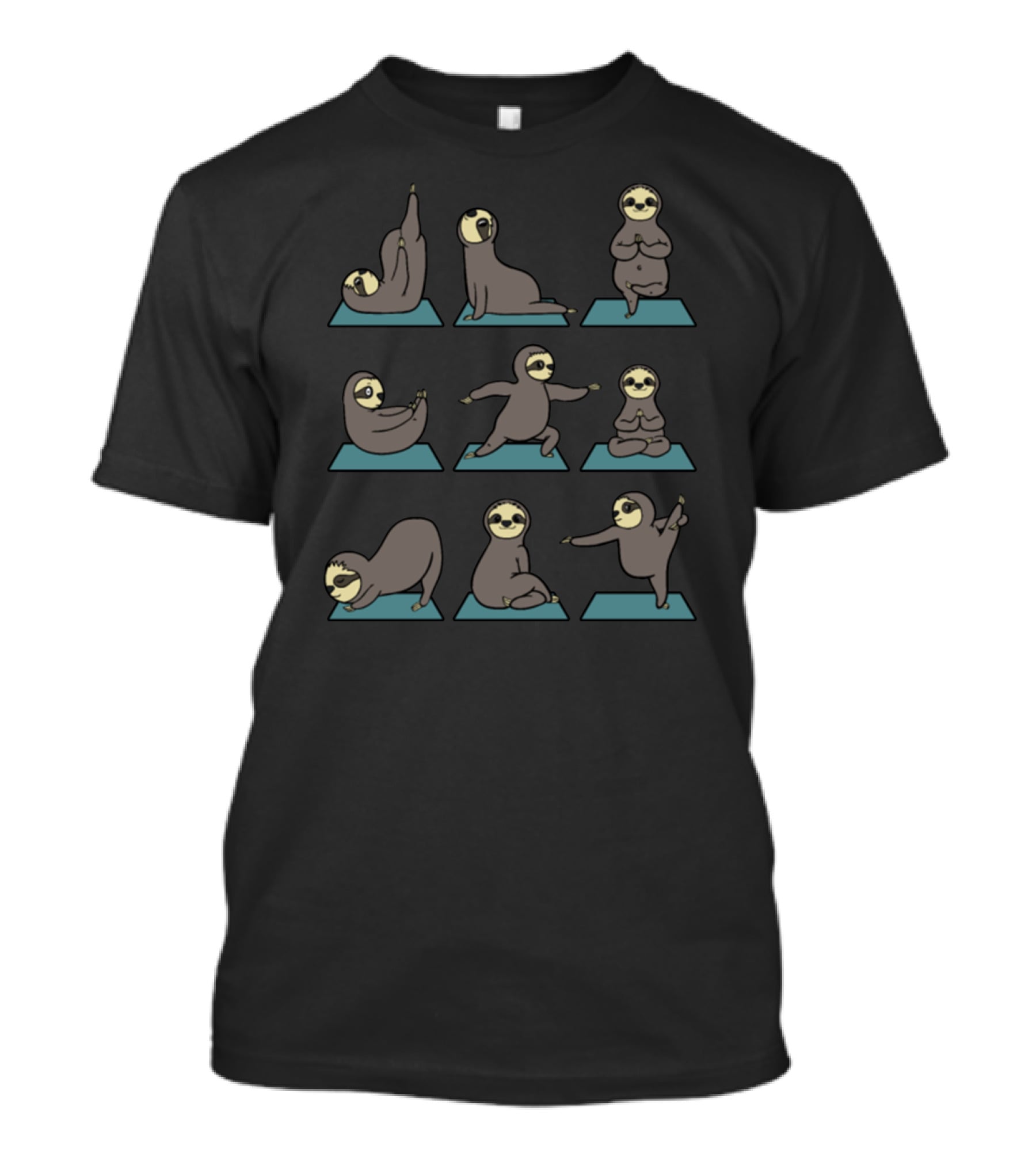 Sloth Yoga Poses Cool Namaste Gymnastic Funny Pose T-Shirt