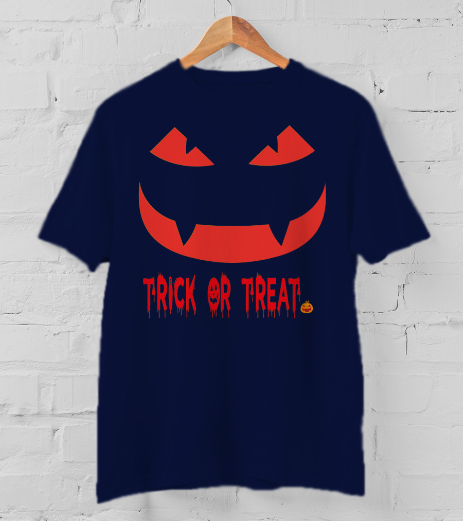 HALLOWEEN Trick Or Treat Jack-o'-Lantern Face T-Shirt