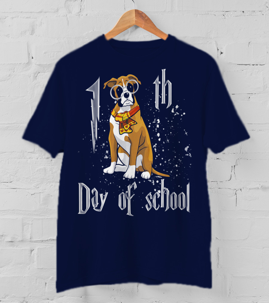 1th Day Of School Boxer Dog T-Shirt