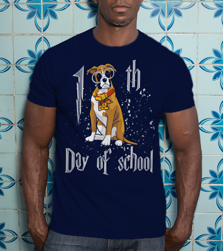 1th Day Of School Boxer Dog T-Shirt