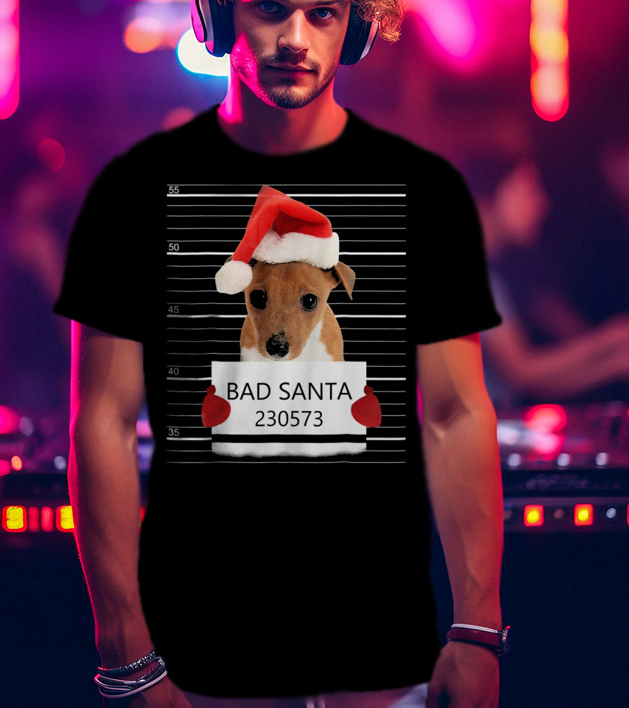 Bad Santa Jack Russell Mugshot 230573 T-Shirt