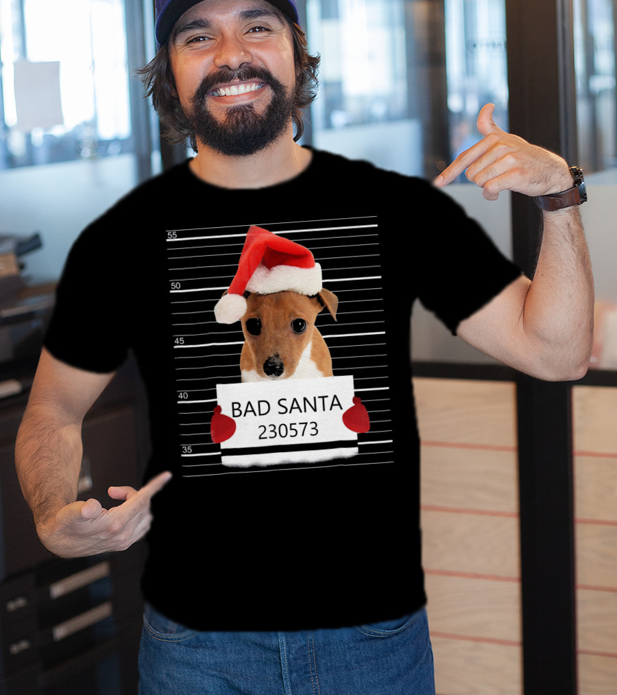 Bad Santa Jack Russell Mugshot 230573 T-Shirt