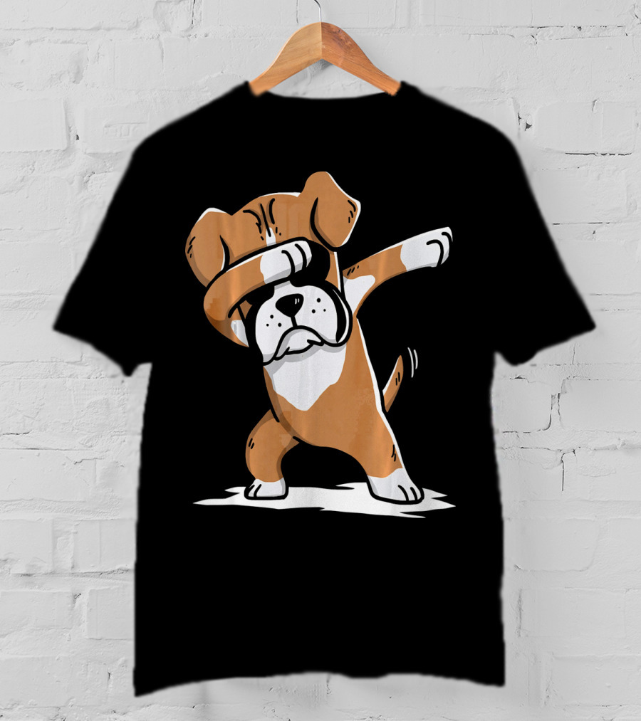 Boxer Dabbing Funny Dog Dab Move Playful Pose T-Shirt
