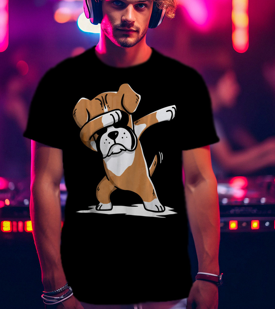 Boxer Dabbing Funny Dog Dab Move Playful Pose T-Shirt