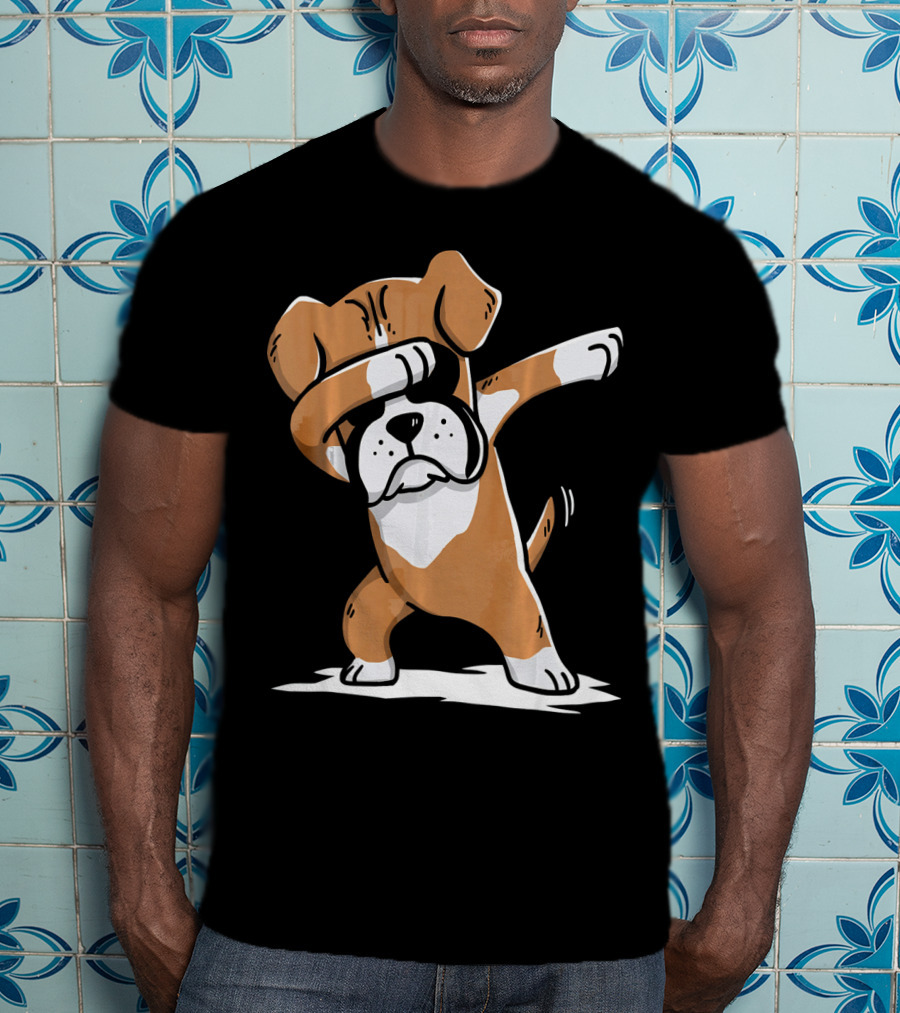 Boxer Dabbing Funny Dog Dab Move Playful Pose T-Shirt