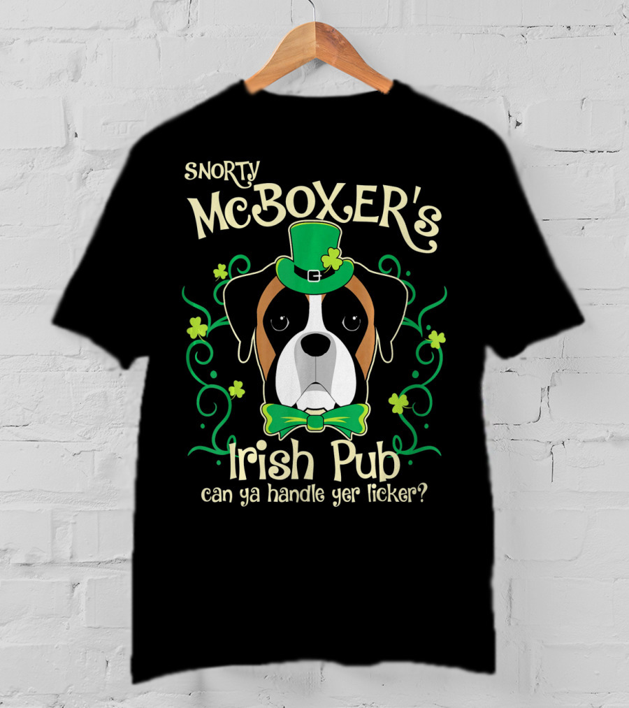 Snorty McBoxer's Irish Pub Can Ya Handle Yer Licker? T-Shirt