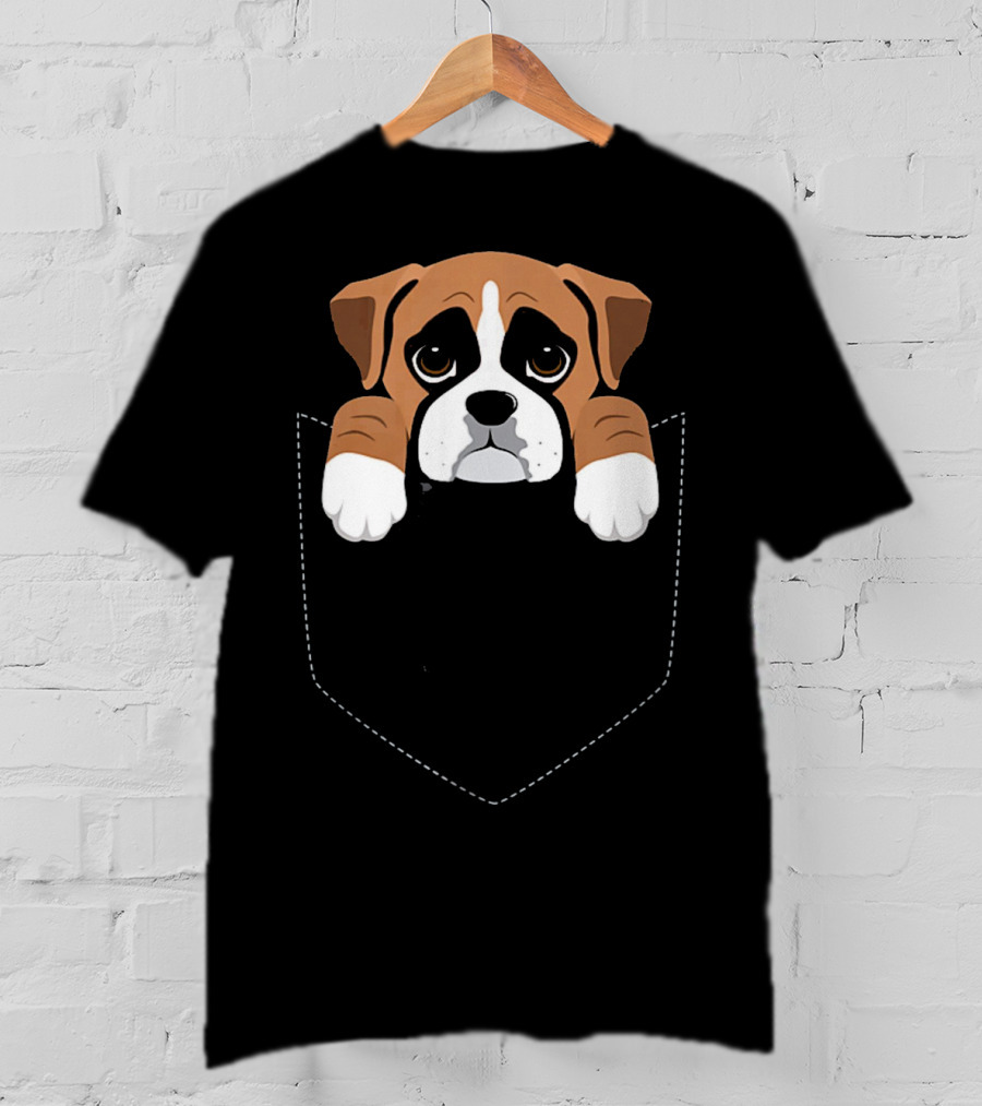 Boxer Dog Pocket Funny Dog T-Shirt