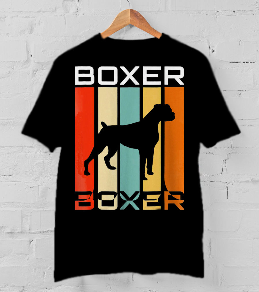 Boxer Dog Retro 70s Vintage Boxer T-Shirt