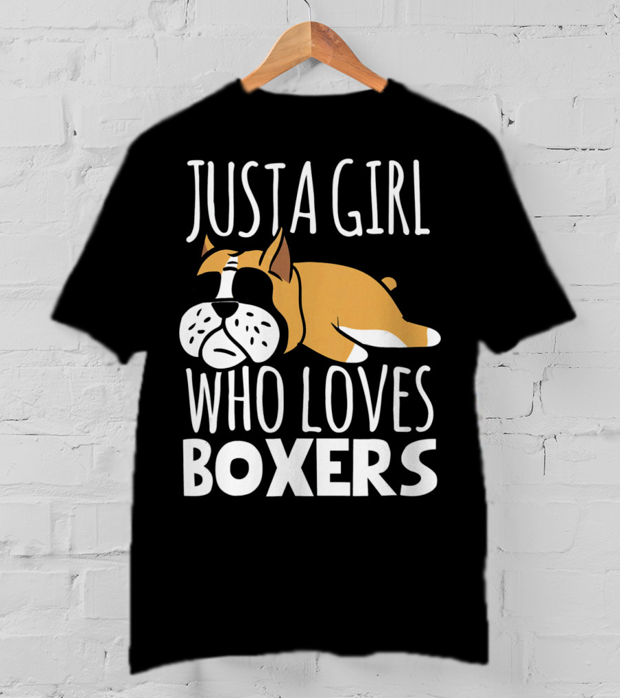 Just A Girl Who Loves Boxers Bulldog T-Shirt