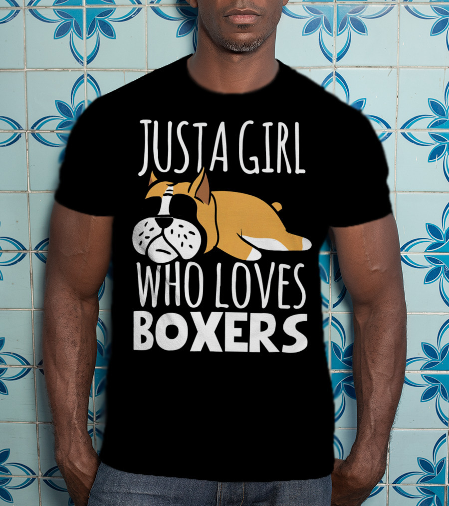 Just A Girl Who Loves Boxers Bulldog T-Shirt