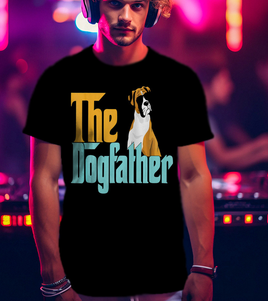 The Dogfather Boxer Vintage Funny T-Shirt